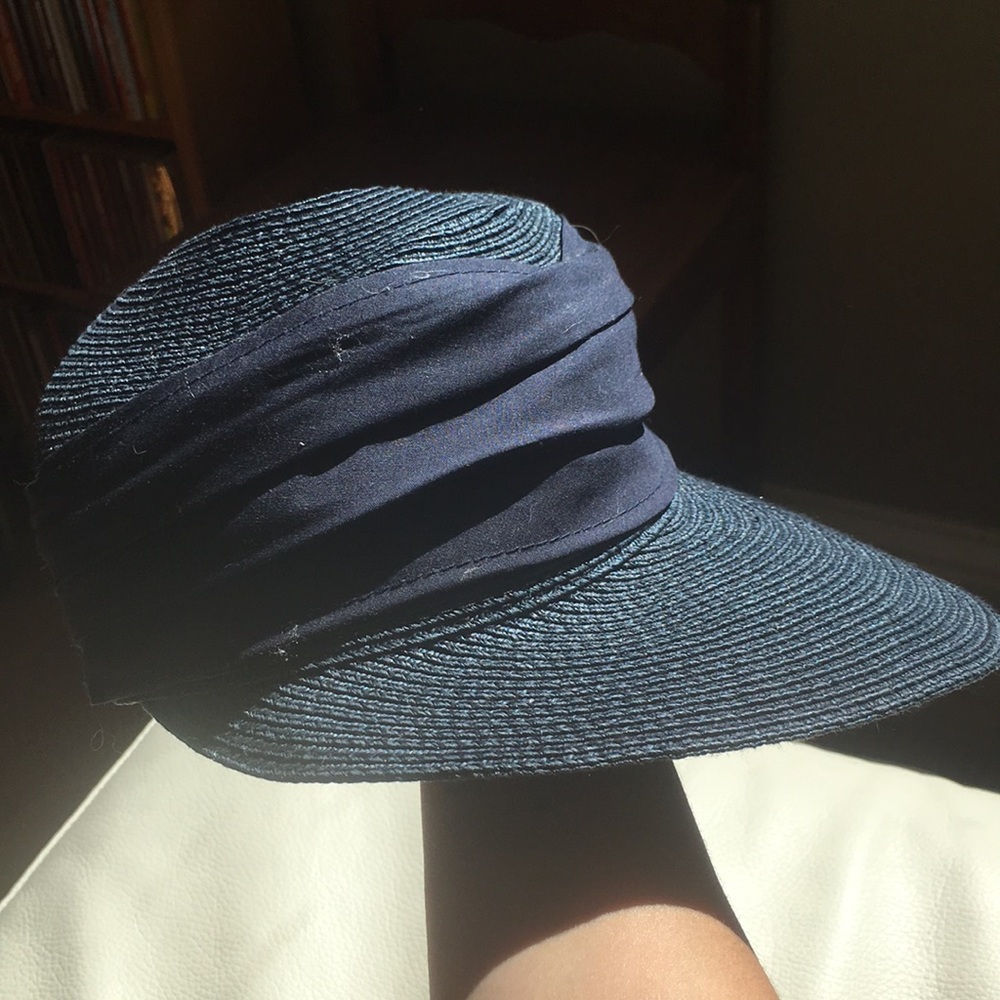 Talbots Navy Woven Cap
